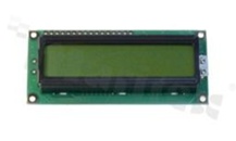 Wyświetlacz LCM; LCD znakowy; 16x2 znaków; STN Y/G z podświetleniem LED; zasilanie 3V; kąt patrzenia 6:00, wymiary ekranu 66x16 mm; dodatkowa czcionka Cyrilica;	