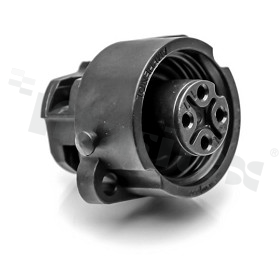 Gniazdo ECOMATE seria C016, 4-stykowe (3+PE), żeńskie, proste, 16A, 400V, kabel: 0.75-2.5mm2( AWG18-14), styki srebrzone, skręcane, IP67