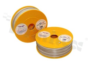 Przewód pojedynczy LGY/H05V-K; z wielodrutową miedzianą żyłą; biały/brązowy; przekrój 0.75mm2; AWG 18; 500V; -40+105 st.C; 100m.