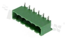 Pluggable terminal block; pitch 5.08mm; 6-ways; male; R/A pin header; closed type; UL 300V/15A