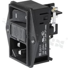 Moduły wejściowe zasilania (PEM); DD11.0121.1111; Quick Connect; 3; Flanges, Panel, Screw; Receptacle