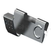 Battery holder; button/spring contact; AA; snap-on