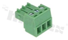 Pluggable terminal block; 3.81mm pitch; 3-ways; female; for wire 1.5mm2 (AWG 28-16); wire insertion direction same as plug-in direction; p.bronze contacts; brass cage; UL 300V/8A; TUV 250V/7A