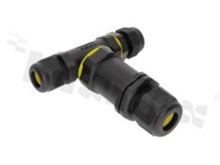 Łącznik kablowy T, szybkozłączka montażowa wewnątrz, 3 polowy, Imax = 20A, 450V, na kabel: 6.6 - 8.5mm2, IP68