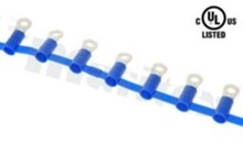 Ring terminal; M3; for wire 1.5-2.5mm2; tinned brass; isolated blue; Imax - 18A