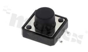 Tact Siwtch, SMD, dimensions 12.0x12.0, h=8.0mm; straight; operating force 260gf; ivory puch