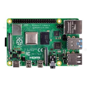 Minikomputer; Raspberry Pi 4 Model B; procesor: Broadcom BCM2711; Cortex-A72 1.8GHz; RAM: 8GB LPDDR4; łączność: Wi-Fi 2.4/5GHz; Bluetooth 5.0/BLE; Gigabit Ethernet; złącza: USB 3.0 x2; USB 2.0 x2; micro-HDMI x2; GPIO 40pin