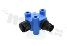 L adaptor NMEA2000,wejście męskie - wyjście żeńskie , plastikowy gwint, 4A, IP68, UL