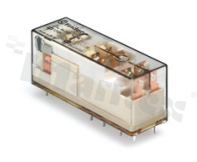 Electromagnetic relay; forcibly guided contacts; coil voltage 12VDC; 4 pole 8A (2NO + 2NC); coil power 0.8W; 8A/250VAC, 8A/24VDC; mounting: PCB