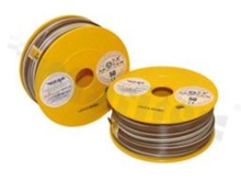 Przewód pojedynczy LGY/H05V-K; z wielodrutową miedzianą żyłą; brązowy/biały; przekrój 2.50mm2; AWG 14; 500V; -40+105 st.C; 50m.