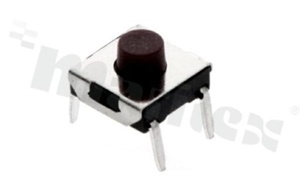 Tact Switch; THT; dimensions 6.0x6.0; h=3.8mm; vertical; operating force 160gf; button: round