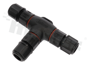 Konektor; 3 piny 3 wejścia; średnica przewodu 8-10,5mm; (T-connector)