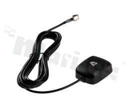 Antena; aktywna; prostokątna; GNSS; 1164-1606MHz; 17dB; VSWR<1.44; RHCP; kierunkowa; RG174; 3m; SMA; magnetyczna/przyklejana/bracket; 62x56x23mm; IP67