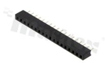 Listwa stykowa do PCB; w rastrze 2.00mm; 1x18 styków; montaż: THT; żeńska; prosta; jednorzędowe