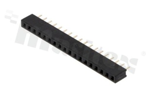 Pin Header; pitch 2.00mm; 1x18 pins; assembly: THT; female; straight; single row
