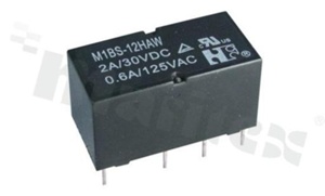 Przekaźnik elektromagnetyczny; prąd znamionowy 2A; napięcie cewki 6VDC; podwójne styki przełączne (2C); moc cewki: 400mW2A/30VDC; 0.6A/125VAC