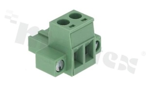 Listwa zaciskowa rozłączalna; w rastrze 5.08mm; 2-torowa; żeńska; na przewód 2.50mm2 (28-12AWG); z zaczepem śrubowym; kierunek wtykania równoległy do osi przewodów; styki z fosforobrązu; mosiężna klatka przewodu; UL 300V/20A TUV:320V/20A