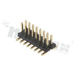 Listwa stykowa do PCB; w rastrze 1.27mm; 2x8 styków; montaż: SMD; męska; prosta; dwurzędowe; z kołkami pozycjonującymi; uchwyt pick&place