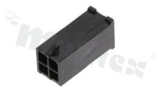 Korpus złącza kablowego; w rastrze 3.00mm; 4-stykowego [2x2]; męskie; dwurzędowe; na przewód AWG#20-24; 250V/5A