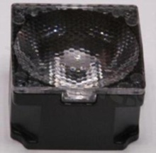 Lens for LED high power; angle: 13 to 23 degrees FWHM; Number of LEDs: 1; Dimensions: 22x22mm; Height: 12.9mm; meterial: PC; Fastening: tape