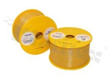 Przewód pojedynczy LGY/H05V-K; z wielodrutową miedzianą żyłą; żółty/szary; przekrój 1.50mm2; AWG 16; 500V; -40+105 st.C; 100m.