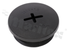 Ventilation plug M32;nylon;grey; O-ring;black