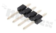 Listwa stykowa do PCB; w rastrze 2.54mm; 1x4 styków; montaż: THT; męska; prosta; jednorzędowa