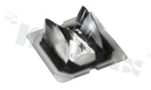 Soczewka do diod LED high power; kąt rozsyłu: asymetryczny ; ilość diod: 1; rozmiar: 25x25mm; wysokość: 12.7mm; rodzaj materiału: PMMA; sposób mocowania: taśma; kołek; śruby
