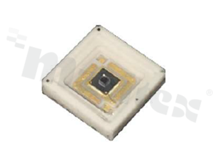 LED SMD; UV-C (typ. 278nm) bactericidal; typ. 10mW/100mA; typ. 7-7.3 V; 6 x 6 x 1.35mm; ProLight; RoHS