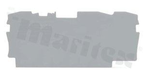 Ścianka końcowa/wewnętrzna do złączy przelotowych serii 2002; grubość 1mm; szara; montaż zatrzaskowy