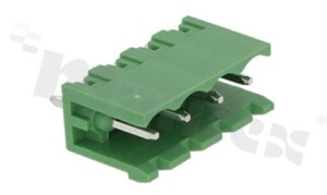 Pluggable terminal block; pitch 5.00mm; 4-ways; male; straight pin header; opened type; UL 300V/16A; TUV:320V/20A