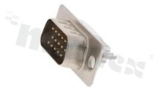 D-Sub Connector; male; 15 contacts; 3 rows; gold selectively plated contacts