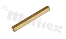 Screwed brass spacer sleeve; Int. thread: M3; 40mm
