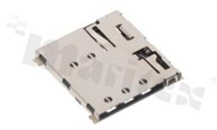 Podstawka karty Nano-SIM; 6-stykowa + CD switch; SMD; z wyrzutnikiem typu PUSH/PUSH