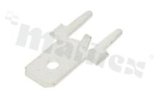 Flat connector; female; 4.8mm; 0.5mm; for PCB; brass