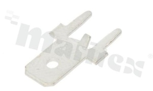 Flat connector; female; 4.8mm; 0.5mm; for PCB; brass