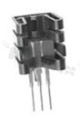 Radiator; TO-220; TO-262; 15.24x12.70x12.70mm; czarny; anodowane aluminium; RoHS.
