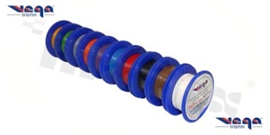 Zestaw przewodów pojedynczych SET LGY/H05V-K; przekrój 0.35mm2; AWG 22; 500V; -40+105 st.C; 5m.