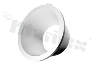 Reflector for LED high power; angle: around 80 degrees ; Number of LEDs: 1; Dimensions: round 20mm; Height: 9.90mm; material: PC; Fastening: socket