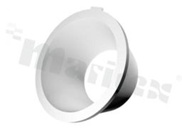 Reflector for LED high power; angle: around 80 degrees ; Number of LEDs: 1; Dimensions: round 20mm; Height: 9.90mm; material: PC; Fastening: socket