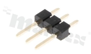 Listwa stykowa do PCB; w rastrze 2.54mm; 1x3 styków; montaż: THT; męska; prosta; jednorzędowa