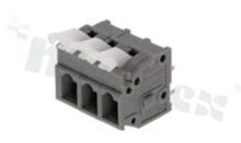 PCB terminal block; pitch 5.08mm; 3-ways; vertical entry; range wire 0.2-2.5mm2 (AWG 28-12); spring-loaded; orange; UL 300V/15A