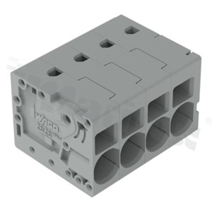 Listwa zaciskowa do PCB; przewód-płytka; na przewód 0.2 - 10.0 mm2 (24-8AWG); raster 7.5 mm; 4-torowa.; Push-in; szary; 600V/38A