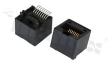 Socket RJ45; 8-contacts; SMD; top entry; size 8; 3u" Au