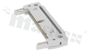 IDC connector; pitch 2.54mm; 40-contacts; male; for ribbon cable AWG#26-#28