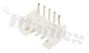 Header for PCB; pitch 2.00mm; 5-contacts; THT; male; side entry; 250V/5A