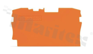 Ścianka końcowa/wewnętrzna do złączy przelotowych serii 2002; grubość 1mm; pomarańczowa; montaż zatrzaskowy