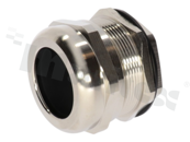 Dławnica kablowa M40; mosiężna niklowana; M40x1.5 22-32mm; flat O-ring; z nakrętką; na klucz 50