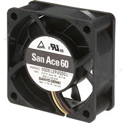 Fan; DC; 12VDC; 60x60x25mm; 1.40m3/min; 53.0dB.