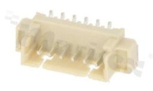 Header for PCB; pitch 1.25mm; 6-contacts; SMD; male; top entry; 125V/1A